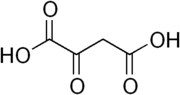 Formula di struttura dell'acido ossalacetico