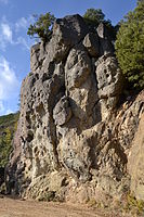 Rock formation in the park