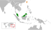 Location map for Malaysia and Taiwan.