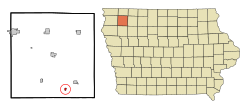 Location of Calumet, Iowa