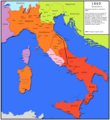 Italia în octombrie 1860.