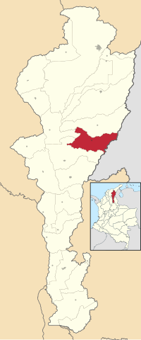 Location of the municipality and town of La Jagua de Ibirico in the Department of Cesar.