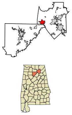 Location in Marshall and Cullman counties, Alabama