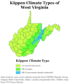 Image 26Köppen climate types of West Virginia, using 1991-2020 climate normals (from West Virginia)