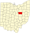 State map highlighting Holmes County