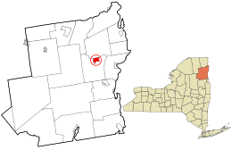 Location in Essex County and the state of New York.