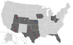 Location of teams in {{{title}}}