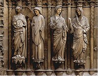 West portal at Reims Cathedral, Annunciation group.