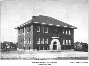 Scuola Sanders, Blue Island, Illinois, 1900