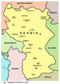Reino da Sérvia em 1913, após as Guerras Balcânicas