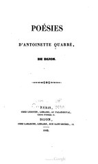 Antoinette Quarré, Poésies, 1843    