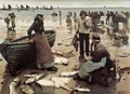 Image 10"A Fish Sale on a Cornish Beach"l Stanhope Forbes; also showing traditional dress (from Culture of Cornwall)