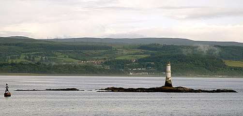 The Gantocks from Dunoon, with Inverkip in the background to the east