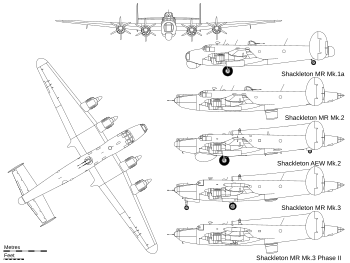 Ortografska projekcija Avro Shackleton MR Mk 1A