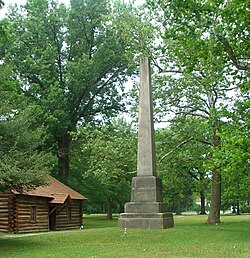 Monument at the massacre site