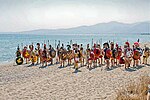 Reenactors at a 2011 reenactment of the Battle of Marathon, which occurred in 490 BC