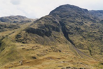 Der Sty Head Pass vom Great Gable