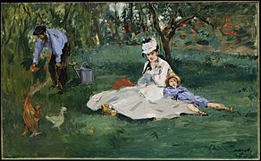 La Famille Monet dans son jardin à Argenteuil, 1874 Metropolitan Museum (New York).