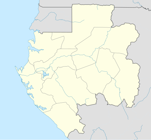 Mapa konturowa Gabonu