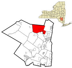 Location in Ulster County and the state of New York.