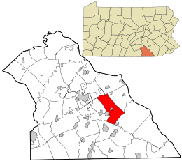 Location in York County and the state of Pennsylvania.