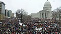 Image 2The 2011 Wisconsin Act 10 led to large protests around the state capitol building in Madison. (from Wisconsin)