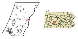 Location of Gallitzin in Cambria County, Pennsylvania.