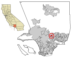 Location of San Marino in Los Angeles County, California