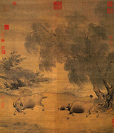 The Homeward Oxherds in Wind and Rain, by Li Di, 12th century.