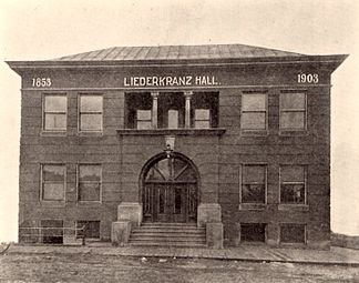 Liederkranz Hall a Blue Island, Illinois, 1897, distrutta da un incendio