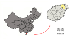 海口市在海南省的地理位置