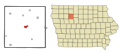 Location of Pocahontas, Iowa