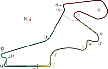 Track layout of the Istanbul Park Circuit.