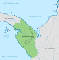 Image 3Map of the Darién Gap at the border between Colombia and Panama (from List of transcontinental countries)