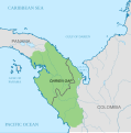 Image 17Map of the Darién Gap at the border between Colombia and Panama (from List of transcontinental countries)