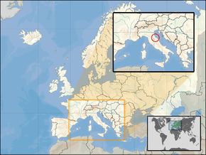 Kart over Republikken San Marino