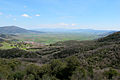 The Domokos tableland and the former lake Xynias, drained in the 1940s. In the background, the Othrys range.