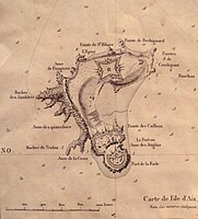 Map of Île-d'Aix, by Fleuriau de Bellevue, 1823