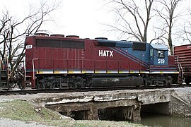 A GP40 owned by Helm Locomotive Leasing