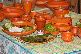 A very traditional meal of Bengal