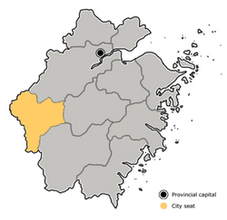 衢州市在浙江省的地理位置