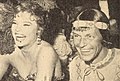 Dancer Juliet Prowse and her 'Indian' Frank Sinatra, 1960