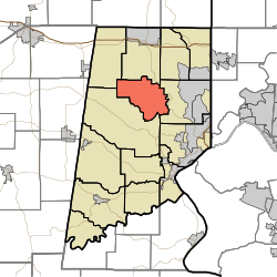 Location of York Township in Dearborn County