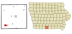 Location of Lamoni, Iowa