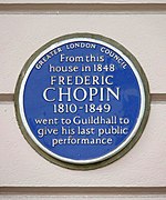 Blue Plaque at 4 St James's Place