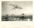 Image 11843 artist's impression of John Stringfellow's plane Ariel flying over the Nile (from History of aviation)