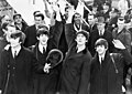 1964 - English: The Beatles arrive at JFK Airport