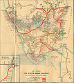 Map of Malabar Railway taken from Illustrated Guide to the South Indian Railway, printed by Hoe and Coat the 'Premier Press', Madras, 1913