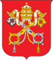 Gules two keys in saltire argent and or (Coats of arms of the Holy See and Vatican City)