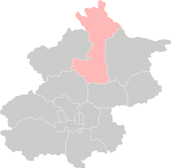 Location of Huairou District in Beijing